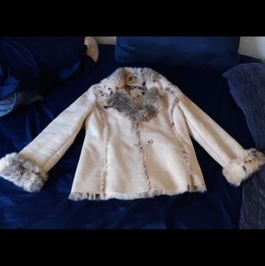 Westbound faux suede and faux fur jacket